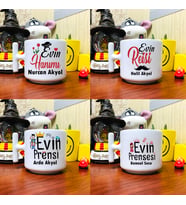 Evin Reisi Evin Hanımı Evin Prensesi Evin Prensi 4 Lü  T Kupa