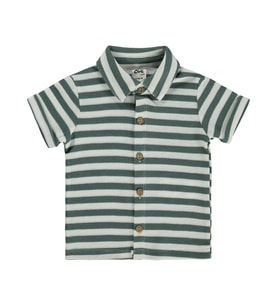 Civil Baby Çizgili 6-18 Ay Gömlek - Yeşil