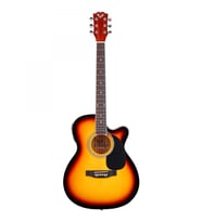 Angel AFG100CE-SB Elektro Akustik Gitar - Sunburst (Başlangıç/Orta - Cutaway)  Kesik Kasa Tasarımı, Dahili Ekolayzer ve Preamp Sistemi, Ihlamur Ağacı Gövde  Ölçüler: 41 İnç Standart Kasa