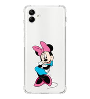 Samsung Galaxy A04  Köşe Korumalı Antişok Kapak Minnie Mouse Tasarımlı Şeffaf  Kılıf