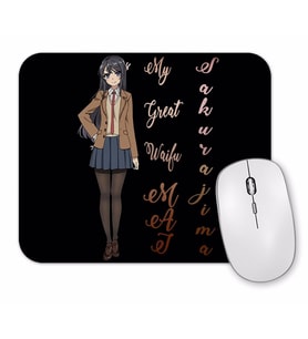Sakurajima Mai My Great Waifu Mouse Pad