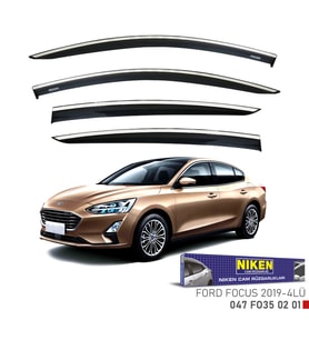 FORD FOCUS 2019- KROMLU CAM RÜZGARLIĞI  4'lü Set Niken Marka