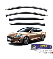 FORD FOCUS 2019- KROMLU CAM RÜZGARLIĞI  4'lü Set Niken Marka
