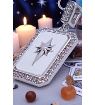 Gümüş Renk Tarot Kolye Kuzey Yıldızı Çelik Kadın Kolye