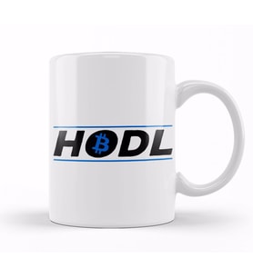 HODL Bitcoin Cryptocurrency Hold BTC Kupa Bardak Porselen