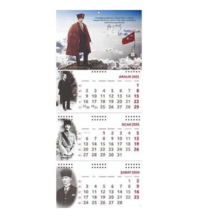 2026 Atatürk Gemici Duvar Takvimi - Sakarya