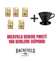 Backfield Roasting Co. Filtre Kahve Deneme Paketi 85grx5 adet + V60 Demleme Ekipmanı