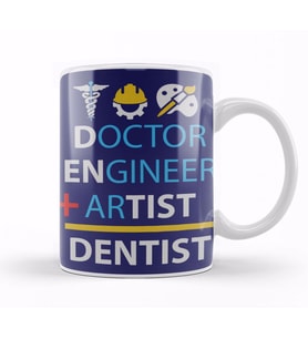 Doctor Engineer Artist Dentist 05 Kupa Bardak Porselen