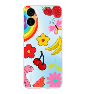 PrintiFy Tecno Camon 19 Neo ile Uyumlu Water Color 5  Kamera Korumalı Şeffaf  Kılıf
