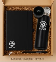 BK Gift Kişiye Özel Logolu Dereceli Termos & Defter & Kalem Kurumsal Hoşgeldin Hediye Seti-1, Kurumsal Welcome Kit, Kurumsal  Hediye, Yeni İş Hediyesi