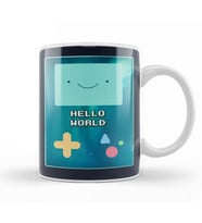 Bmo Hello World Adventure Time Space Galaxy Stars Aurora Kupa Bardak Porselen