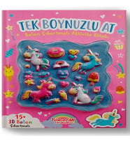 Tek Boynuzlu At Bn Çıkartmalı Aktivite Kitabı