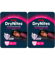 Drynites Emici Gece Külodu/Külot Bez Kız 13+ Yaş (48-60KG) X Large 18 Adet (2PK*9)