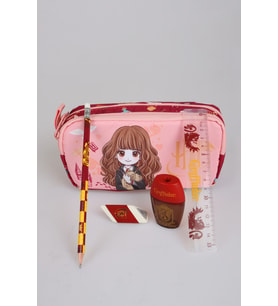 x Dekomus "Magic Girl Collection" Harry Potter Lisanslı Kırtasiye Seti Kalem Çantası,Cetvel,Kurşun Kalem,Silgi,Kalemtraş