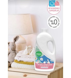 Siveno Baby & Kids Doğal Bebek Çamaşır Sabunu 1 L - Beyaz Ve Renkli Çamaşırlar İ̇Çin (Özel Seri / Akıtmaz Kapak Güvenceli)