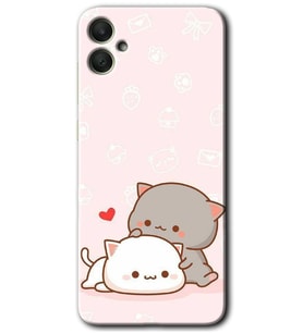 Galaxy A05 Kılıf HD Desen Baskılı Kılıf - Kedi Aşkı