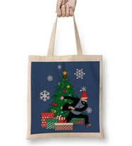Captain Haddock Around The Christmas Tree Tintin Bez Çanta Uzun Saplı