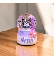 Sanrio kuromi Büyük Boy Püskürtmeli Müzikli Işıklı Kar Küresi