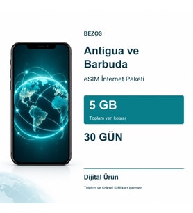 Antigua ve Barbuda eSIM İnternet Paketi 5 GB 30 Gün