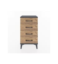 Arges Komodin 4 Çekmeceli 44x30x80 Antrasit-Çam
