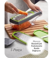5 Parça Hazneli Çok Fonksiyonlu Rende Patates Salata Soğan Sarımsak Havuç Sebze Meyve Doğrayıcı