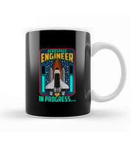 Aerospace Engineer In Progres Spaceship Rocket Kupa Bardak Porselen