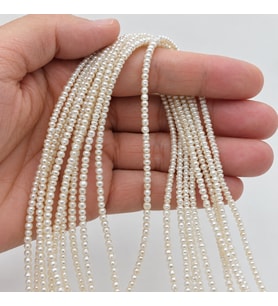İnci Dizi Beyaz 2,5*1,5mm – Doğal Doku Royal Seri (63344)