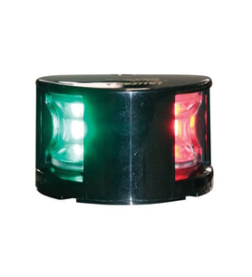 FOS LED 12 İki Renkli Seyir Feneri, Alttan Monte, Siyah