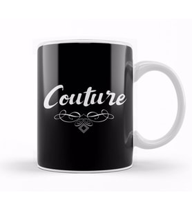 French Slogan Couture Kupa Bardak Porselen