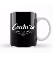 French Slogan Couture Kupa Bardak Porselen