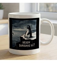 BK Gift Nihilist Penguen Beyaz Kupa Bardak -2, Ofis ve Hediye Kupası, Arkadaşa Hediye