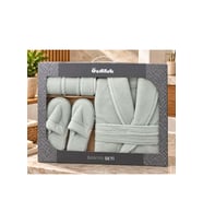 Özdilek Colourist Su Yeşili Kişisel Banyo Bornoz Seti (L Beden)