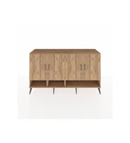 Kronos Konsol 6 Raflı 4 Kapaklı 176x59x99 Çam-Çam