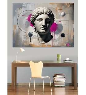 Modern Sanat Tarzı Venus Büstü Dekoratif Kanvas - Mdf Ahşap Tablo