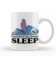 Stitch Sleepy Kupa Bardak Porselen