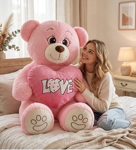 Bubblebear Dev Kalpli Sevimli Hollywood Ayıcık 150 cm (Pembe)