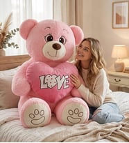 Bubblebear Dev Kalpli Sevimli Hollywood Ayıcık 150 cm (Pembe)