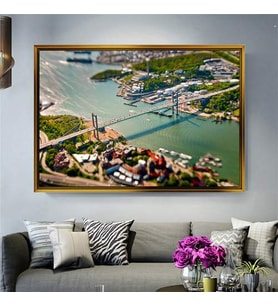 Altın Çerçeveli dekoratif tablo l1592 (Gold)