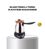 Paslanmaz Çelik Elektrikli Cezve 800W 6 Fincan Kapasiteli