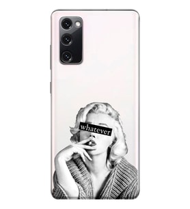Samsung Galaxy S20 FE Uyumlu Marilyn Monroe Desenli Şeffaf Telefon Kılıfı