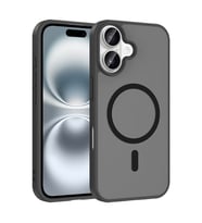 iPhone 16 Kılıf M-safe Şarj Özellikli Babet Kılıf (Siyah)