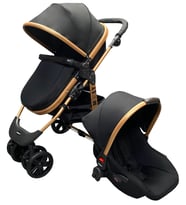 Mooly SC-2401 Travel Sistem Bebek Arabası - Gold Siyah (Standart)