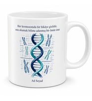 Genetik Uzmanına Kromozom Haritası Yaşam Şifresi DNA Sarmalı Kupa Hediye Bardak