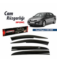 Renault Megane 2 sedan Mugen Cam Rüzgarlığı 2003-2008 arası 4'lü Sunplex (Beyaz)