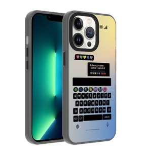 Apple iPhone 13 Pro Kılıf Desenli Zore Dragon Sert Kılıf Klavye