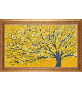 Çerçeveli Paspartulu Manzara Tablo bm1020 (Gold)