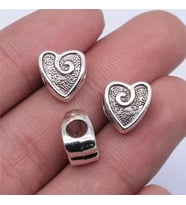 Kalp,Takantakana Worldshop, Pandora, Bileklik Uyumlu, Gümüş, Charm  (1Adet)