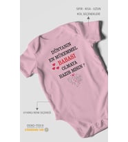 Dünyanın En Mükemmel Babası Olmaya Hazır Mısın? Baskılı Bebek Zıbını –  %100 Pamuk Kısa Kol (Koyu Pembe)
