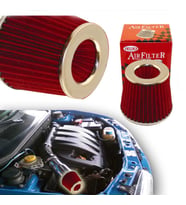Carub Ses ve Performans Arttırıcı Açık Hava Filtresi +6 Hp Kırmızı Aparatlı Üniversal
