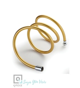 Pvc Kaplama Spiral Duş Hortumu (gold) Kırılmaz Kopmaz Banyo Duş Hortumu